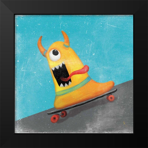 Xtreme Monsters IV Black Modern Wood Framed Art Print by Adams, Sarah