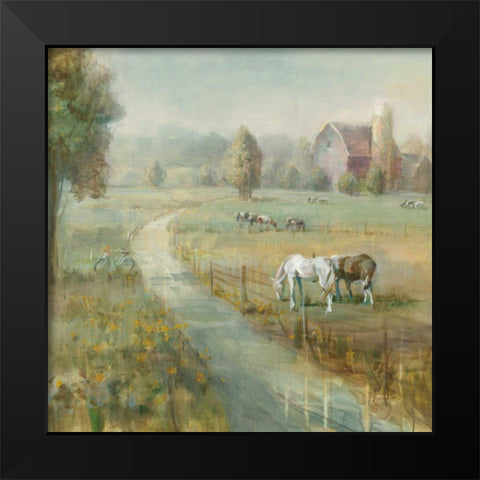 Tranquil Farm Crop Black Modern Wood Framed Art Print by Nai, Danhui