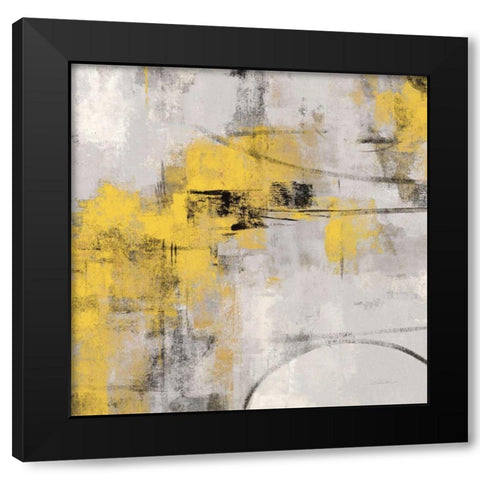 Stone Gardens II Yellow Black Modern Wood Framed Art Print by Vassileva, Silvia