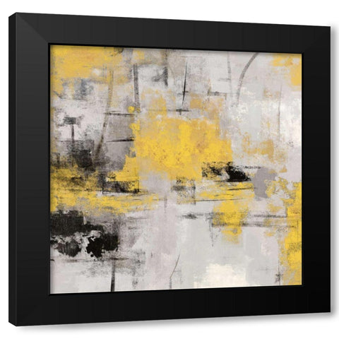 Stone Gardens III Yellow Black Modern Wood Framed Art Print with Double Matting by Vassileva, Silvia