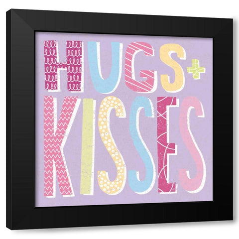 Words of Love I Black Modern Wood Framed Art Print with Double Matting by Hershey, Moira