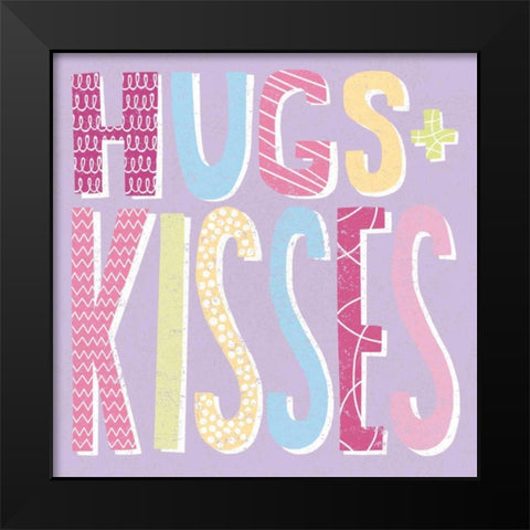 Words of Love I Black Modern Wood Framed Art Print by Hershey, Moira