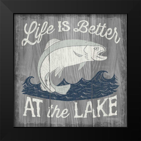 Up North V Black Modern Wood Framed Art Print by Marshall, Laura