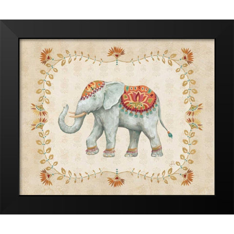 Elephant Walk V Black Modern Wood Framed Art Print by Brissonnet, Daphne