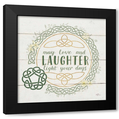 Irish Blessings III Black Modern Wood Framed Art Print with Double Matting by Penner, Janelle