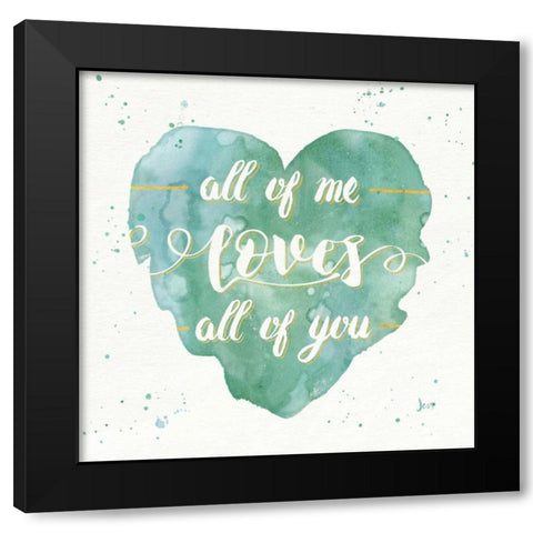 Happy Hearts I Black Modern Wood Framed Art Print with Double Matting by Aiken, Jess