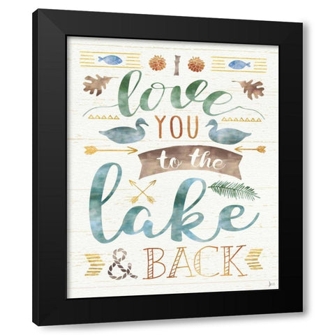 Lake Love II Black Modern Wood Framed Art Print with Double Matting by Aiken, Jess