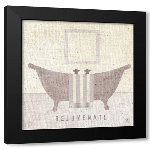 Soft Cleanse I Black Modern Wood Framed Art Print with Double Matting by Studio Mousseau