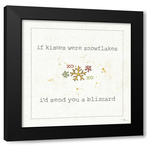 Christmas Cuties V Black Modern Wood Framed Art Print by Pela Studio