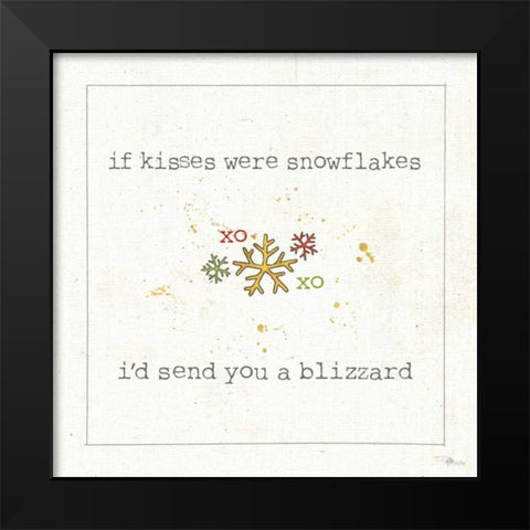 Christmas Cuties V Black Modern Wood Framed Art Print by Pela Studio