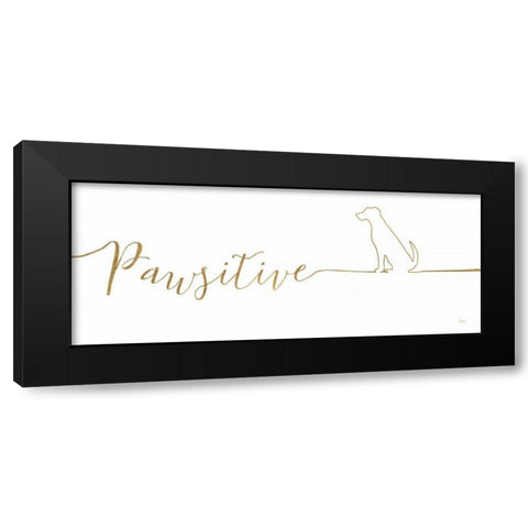 Underlined Dogs I Black Modern Wood Framed Art Print by Charron, Veronique