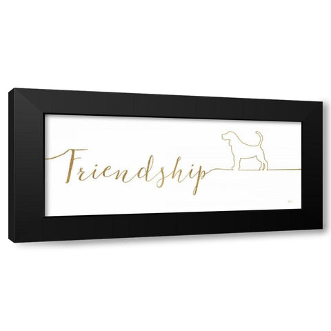 Underlined Dogs II Black Modern Wood Framed Art Print with Double Matting by Charron, Veronique