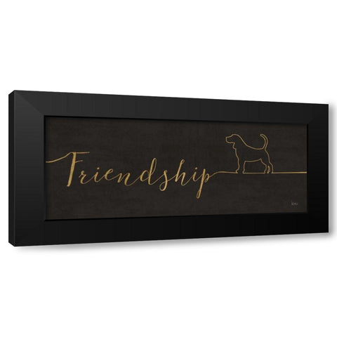 Underlined Dogs II Black Black Modern Wood Framed Art Print by Charron, Veronique