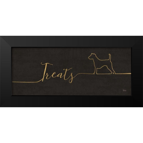 Underlined Dogs III Black Black Modern Wood Framed Art Print by Charron, Veronique