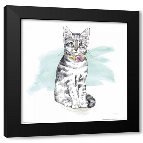 Fancy Cats I Watercolor Black Modern Wood Framed Art Print by Grove, Beth
