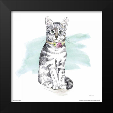 Fancy Cats I Watercolor Black Modern Wood Framed Art Print by Grove, Beth