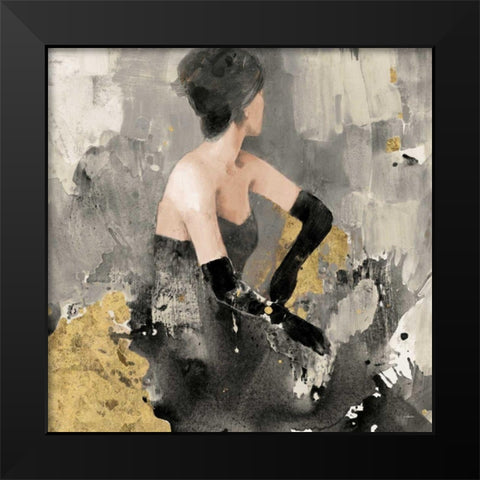 Beautiful Gaze I Neutral Gold Black Modern Wood Framed Art Print by Hristova, Albena