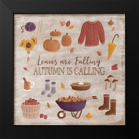 Autumn Enchantment I Black Modern Wood Framed Art Print by Marshall, Laura