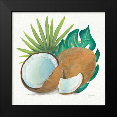 Coconut Palm V Black Modern Wood Framed Art Print by Urban, Mary