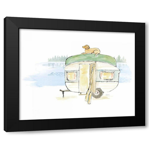 Lakeside Days II Black Modern Wood Framed Art Print with Double Matting by Schlabach, Sue