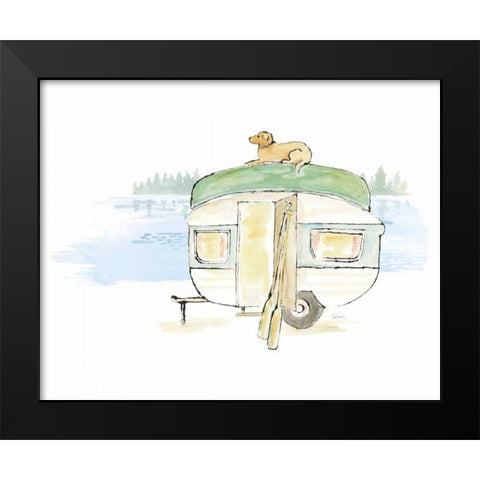 Lakeside Days II Black Modern Wood Framed Art Print by Schlabach, Sue