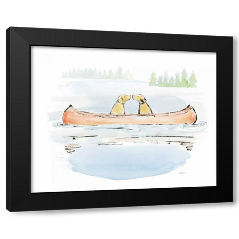 Lakeside Days IV Black Modern Wood Framed Art Print with Double Matting by Schlabach, Sue