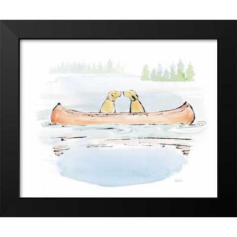 Lakeside Days IV Black Modern Wood Framed Art Print by Schlabach, Sue