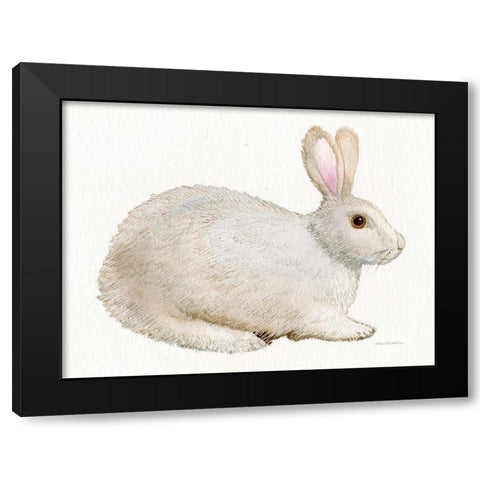 Spring Bunny IV White Black Modern Wood Framed Art Print by McKenna, Kathleen Parr