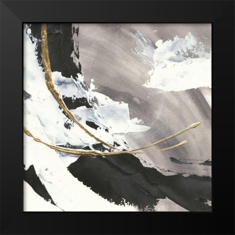 Gilded Arcs I Black Modern Wood Framed Art Print by Paschke, Chris