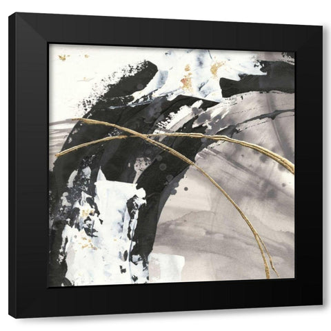 Gilded Arcs II Black Modern Wood Framed Art Print by Paschke, Chris