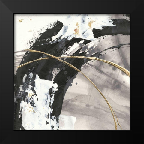 Gilded Arcs II Black Modern Wood Framed Art Print by Paschke, Chris