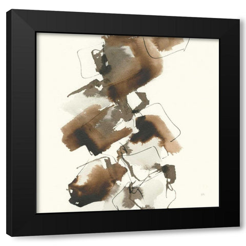 Stacked II Black Modern Wood Framed Art Print by Paschke, Chris