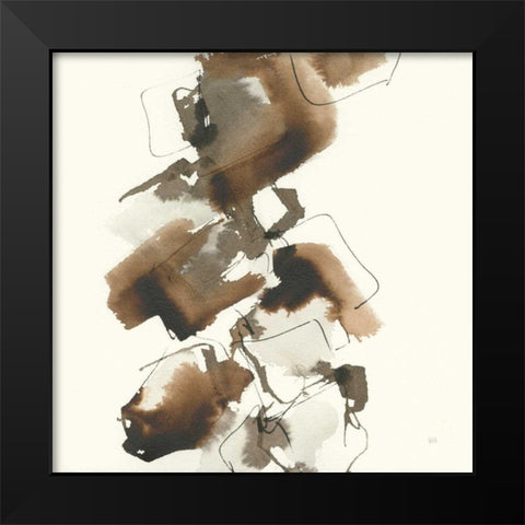 Stacked II Black Modern Wood Framed Art Print by Paschke, Chris