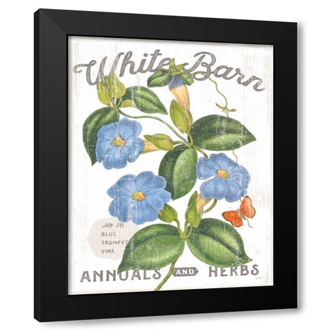 White Barn Flowers II Black Modern Wood Framed Art Print with Double Matting by Schlabach, Sue