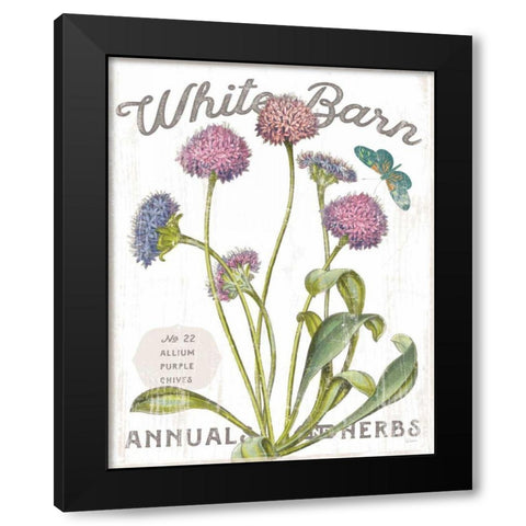 White Barn Flowers VI Black Modern Wood Framed Art Print by Schlabach, Sue