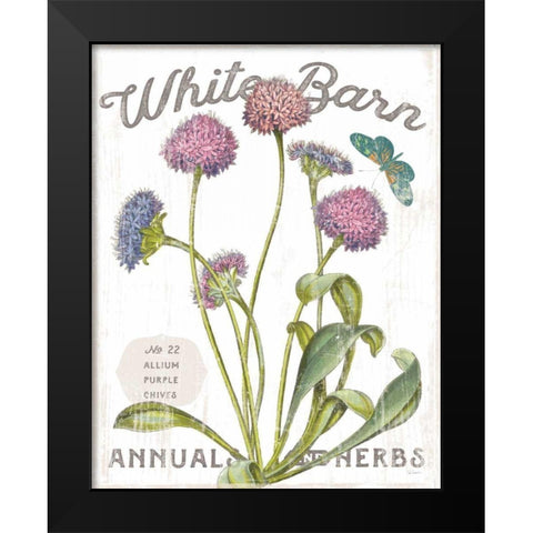 White Barn Flowers VI Black Modern Wood Framed Art Print by Schlabach, Sue