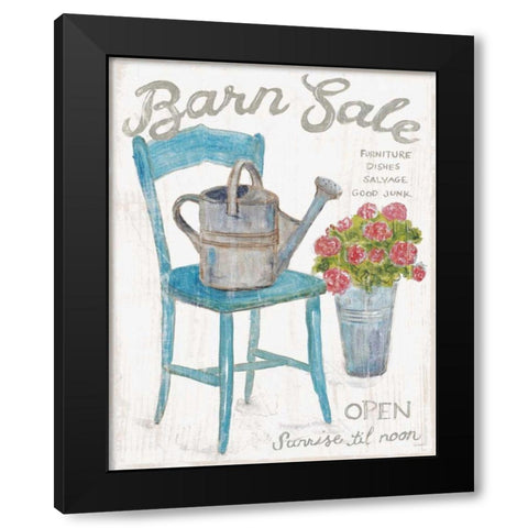 White Barn Flea Market II Black Modern Wood Framed Art Print with Double Matting by Schlabach, Sue