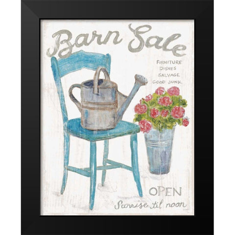 White Barn Flea Market II Black Modern Wood Framed Art Print by Schlabach, Sue