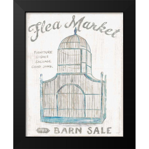 White Barn Flea Market III Black Modern Wood Framed Art Print by Schlabach, Sue