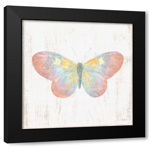 White Barn Butterflies I Black Modern Wood Framed Art Print with Double Matting by Schlabach, Sue