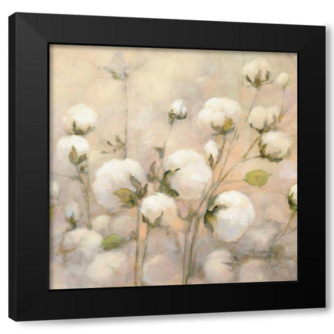 Cotton Field Crop Black Modern Wood Framed Art Print by Purinton, Julia