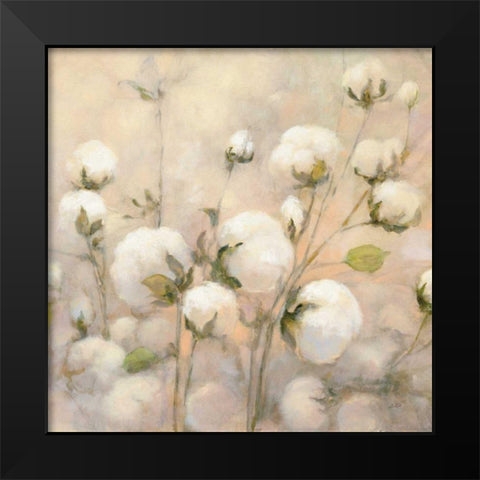 Cotton Field Crop Black Modern Wood Framed Art Print by Purinton, Julia
