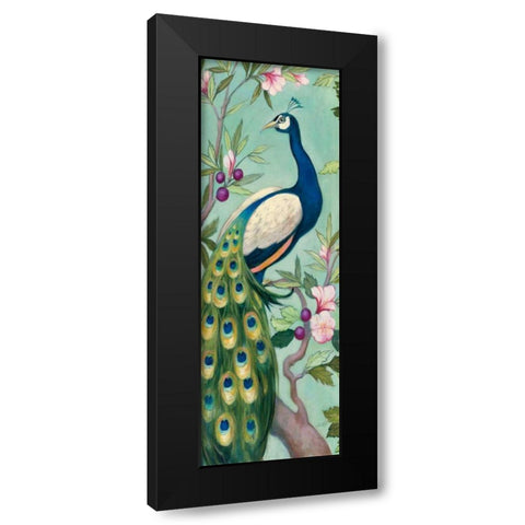 Pretty Peacock II Crop Black Modern Wood Framed Art Print by Purinton, Julia