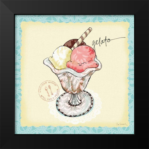 Dessert Please III Black Modern Wood Framed Art Print by Schlabach, Sue