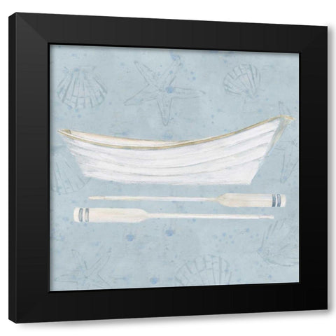 Serene Seaside I Black Modern Wood Framed Art Print with Double Matting by Wiens, James