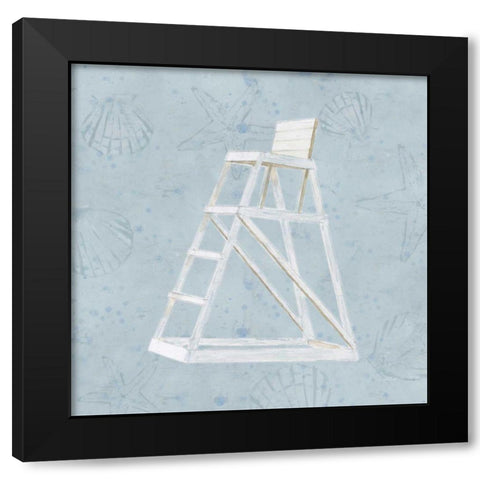 Serene Seaside II Black Modern Wood Framed Art Print with Double Matting by Wiens, James