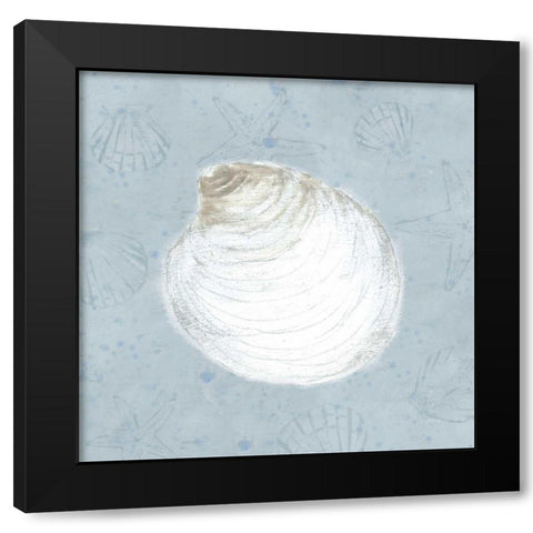 Serene Shells II Black Modern Wood Framed Art Print by Wiens, James