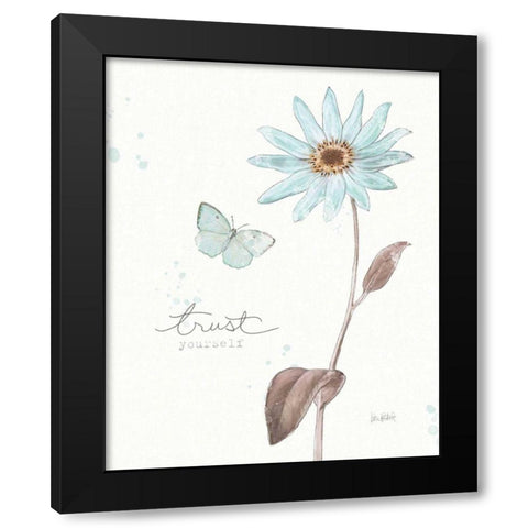Bits of Blue III Black Modern Wood Framed Art Print by Pertiet, Katie