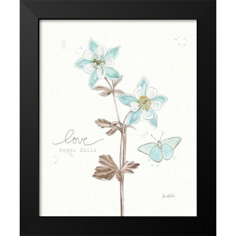 Bits of Blue IV Black Modern Wood Framed Art Print by Pertiet, Katie