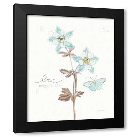 Bits of Blue IV Black Modern Wood Framed Art Print with Double Matting by Pertiet, Katie